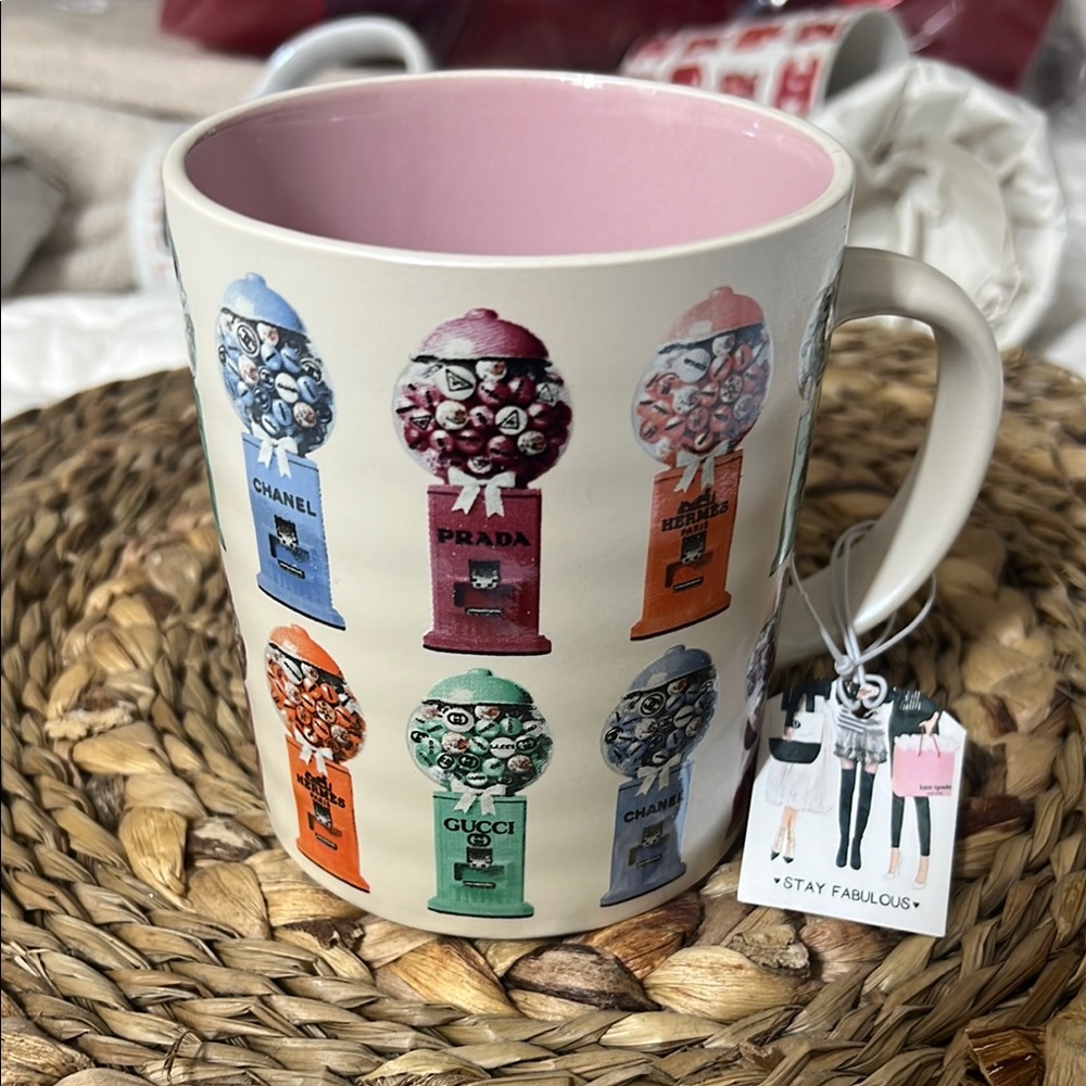 🇺🇸Designer Logo Mug with Pink Interior